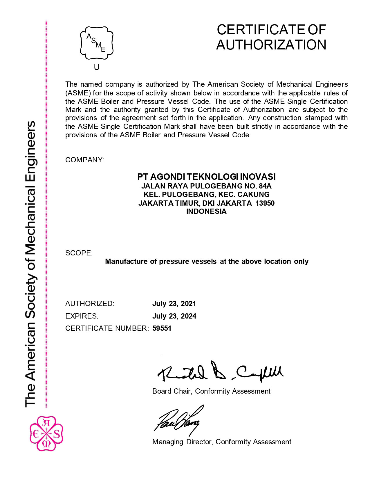 Sertifikat-ASME Sertifikat-ASME